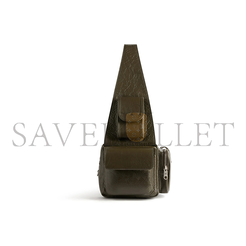 ba*len*cia*ga S*perbusy sling bag small in green 702167210c83503 (36*15*13cm)