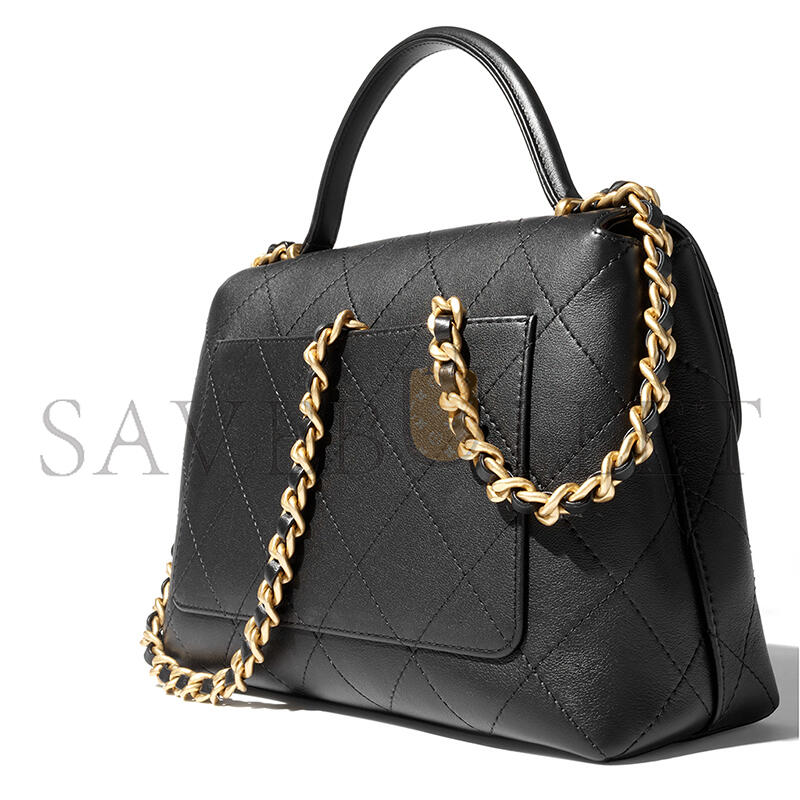 Ch*el small flap bag with top handle 296382 (28*20.5*9.5cm)
