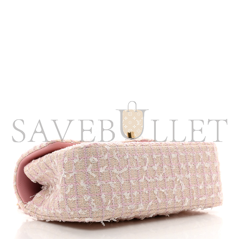 Ch**el master tweed quilted mini top handle rectangular flap light pink 1386916 (20*12*6cm)