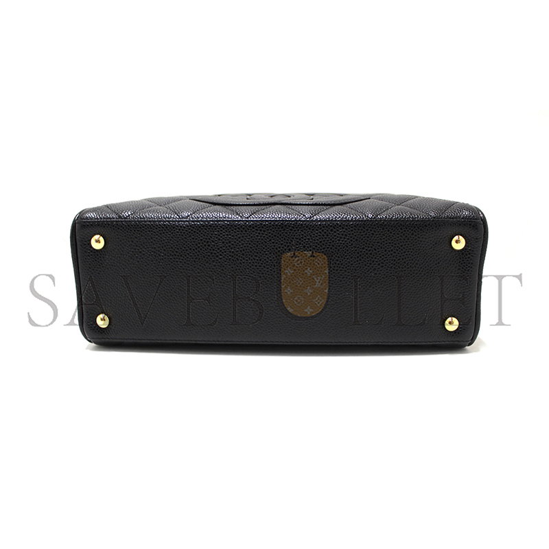 Ch**el master black caviar small bowler handbag 71303 (25*15*7cm)
