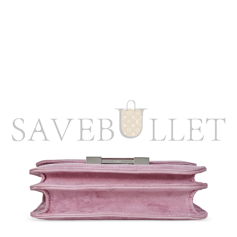 H**me5 a rose indienne veau doblis suede mini constance with palladium hardware 436576 (18*14.5*6cm)