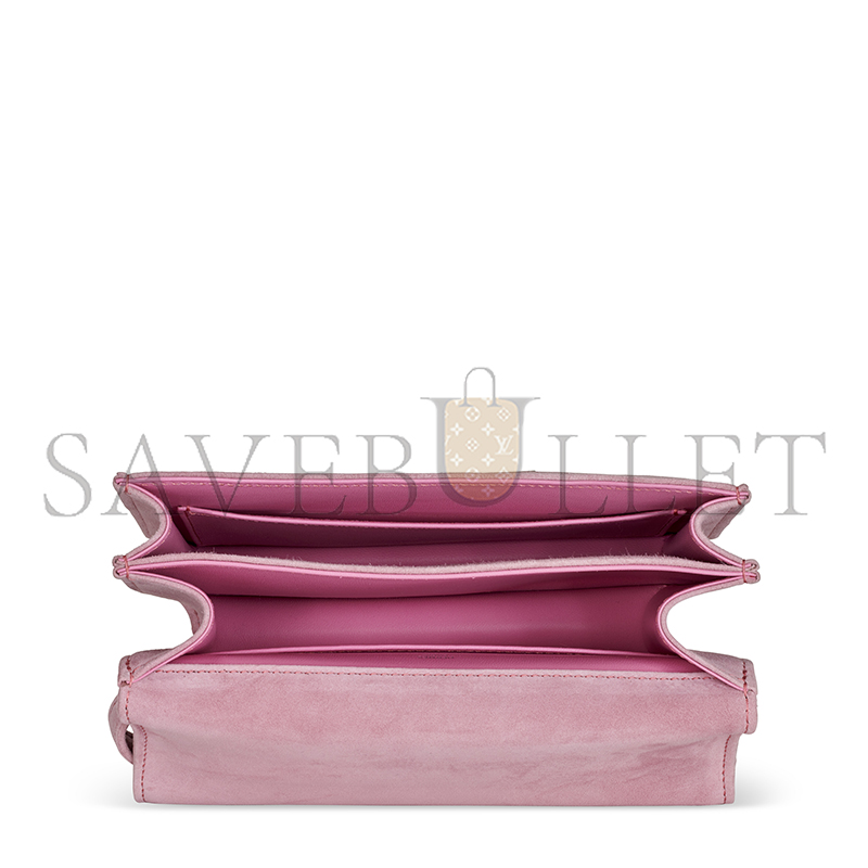 H**me5 a rose indienne veau doblis suede mini constance with palladium hardware 436576 (18*14.5*6cm)