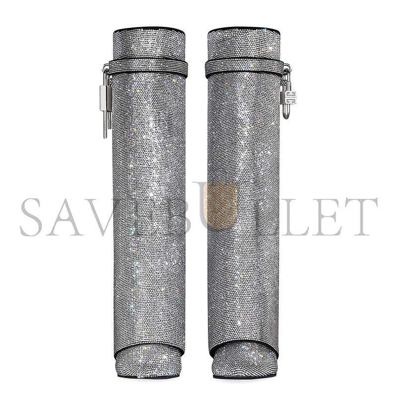 G1uenchy shark lock boots wide fit in strass in silver o1srvl11e0325