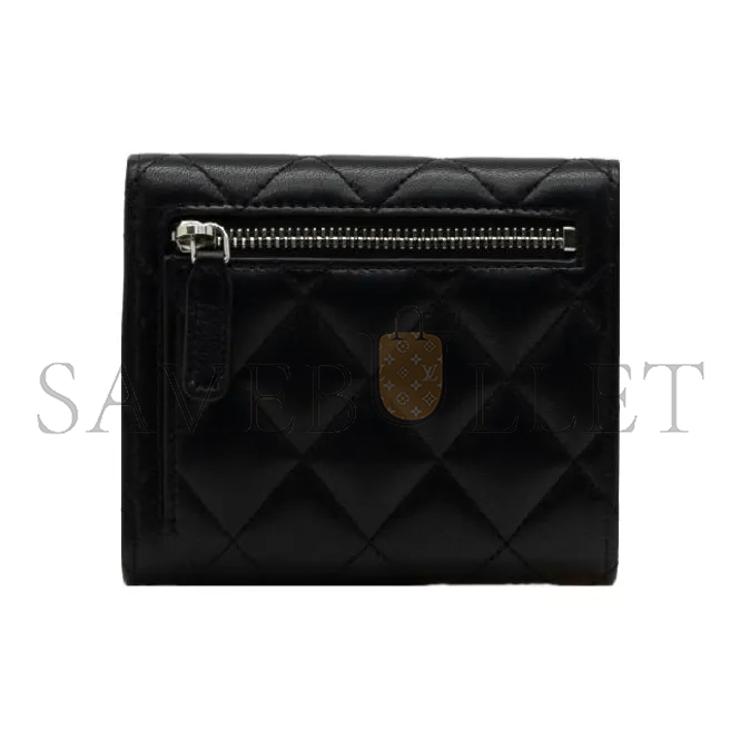 Ch**el master classic flap-top with quilted silver hardware ap0231 (11.5*10.5*3cm)