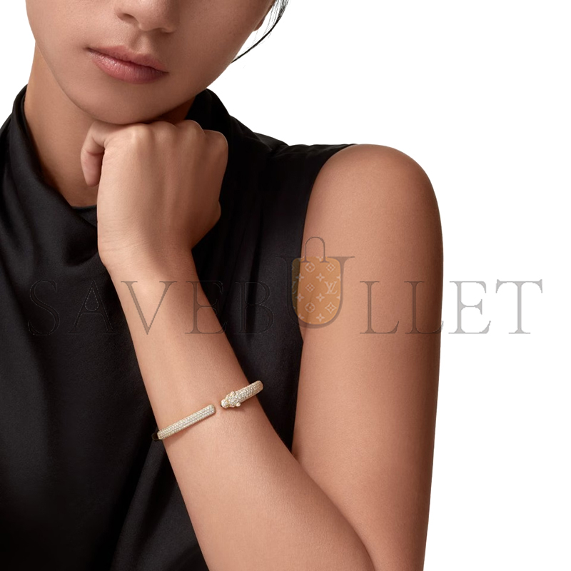 Ca*t1er panthÈre de Ca*t1er bracelet, small model, half-paved n6718117