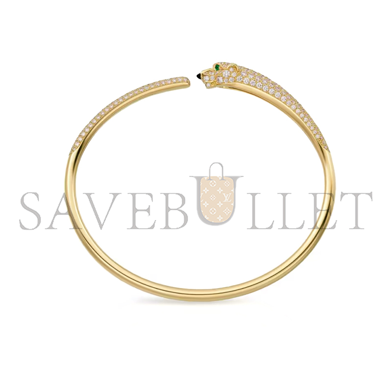 Ca*t1er panthÈre de Ca*t1er bracelet, small model, half-paved n6718117