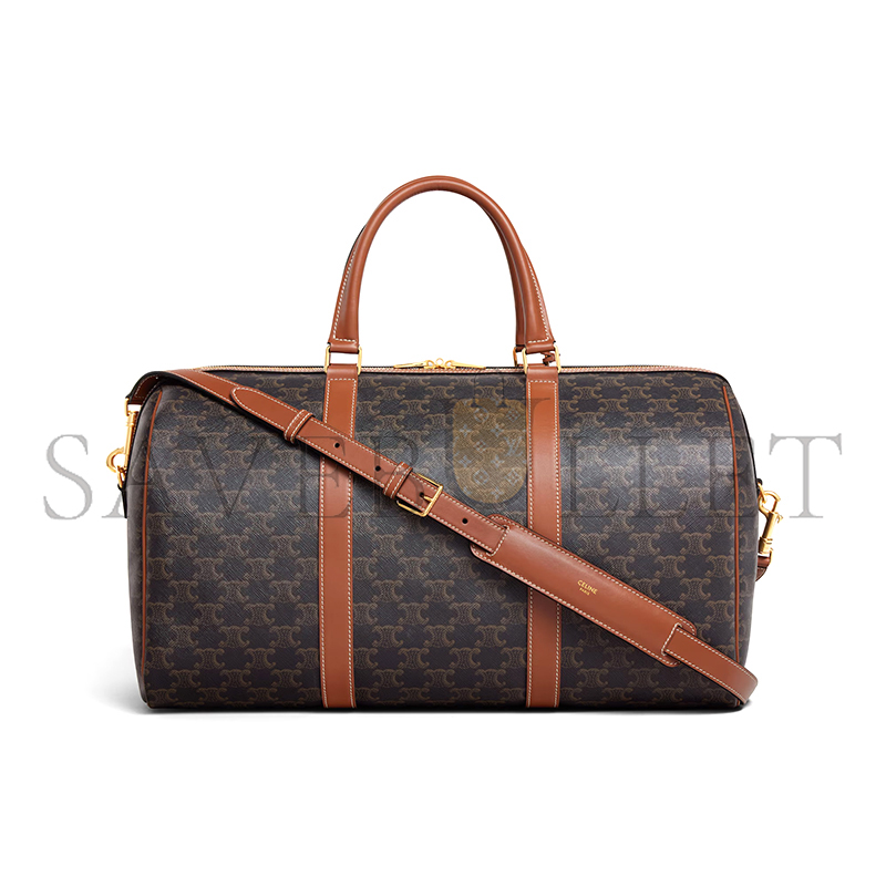 Ce1i*e medium travel bag in triomphe canvas and calfskin 190662cas.04lu (45*24*21cm)