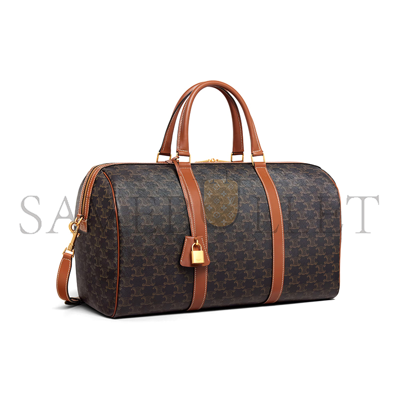 Ce1i*e medium travel bag in triomphe canvas and calfskin 190662cas.04lu (45*24*21cm)