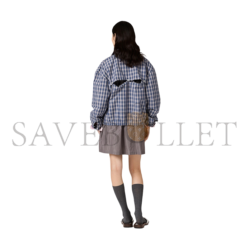M1v M1v checked fabric blouson jacket ml1263