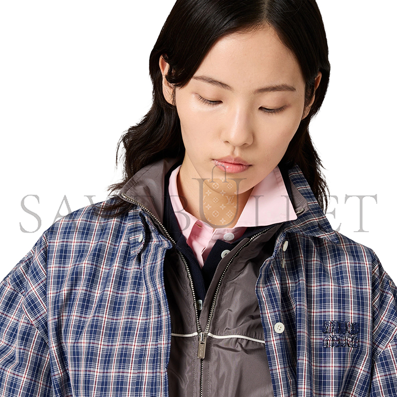M1v M1v checked fabric blouson jacket ml1263