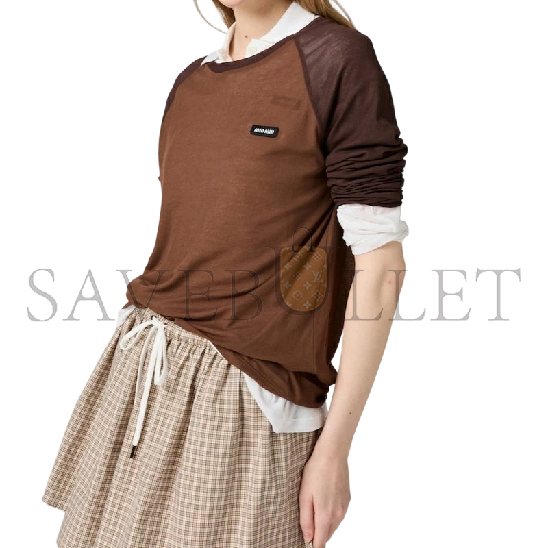 M1v M1v long-sleeved ribbed jersey t-shirt mjl068