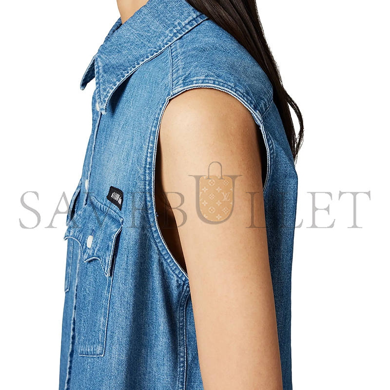 M1v M1v sleeveless chambray shirt gwc124