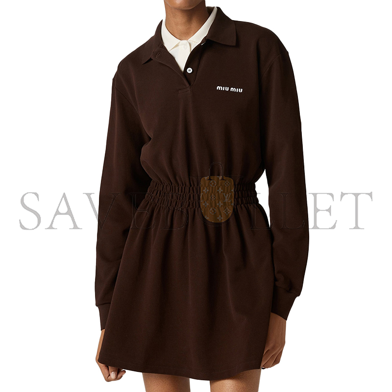 M1v M1v cotton piquÉ mini-dress mf5984