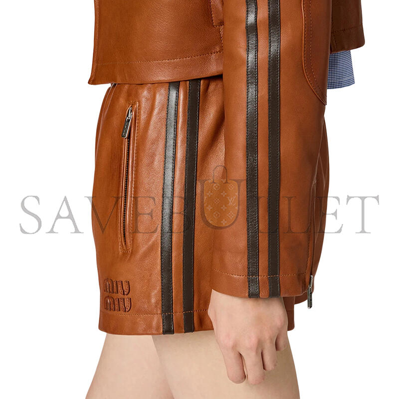 M1v M1v nappa leather shorts mpp410