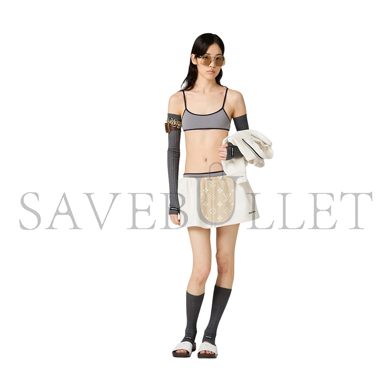 M1v M1v cotton-jersey mini skirt mg2489