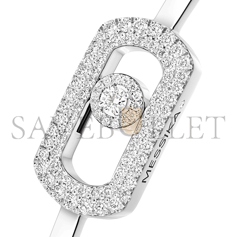Mes1kaa so move pavÉ bangle white gold d1am0nd bracelet 13428-wg