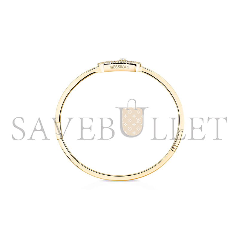 Mes1kaa so move pavÉ bangle yellow gold d1am0nd bracelet 13428-yg