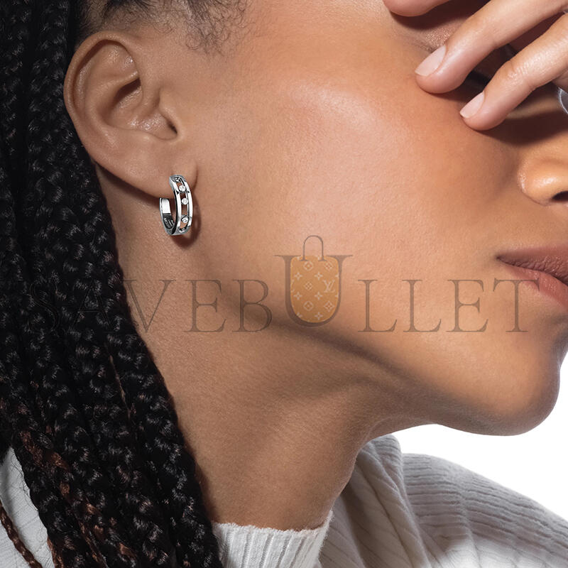Mes1kaa move hoop earrings white gold d1am0nd earrings 04407-wg