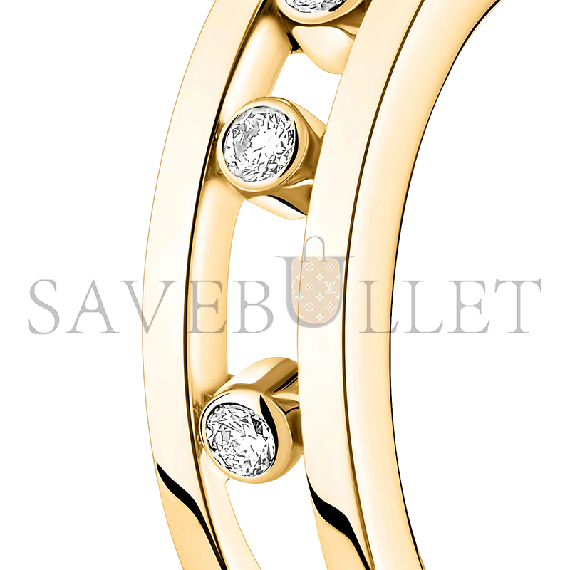 Mes1kaa move hoop earrings yellow gold d1am0nd earrings 04407-yg