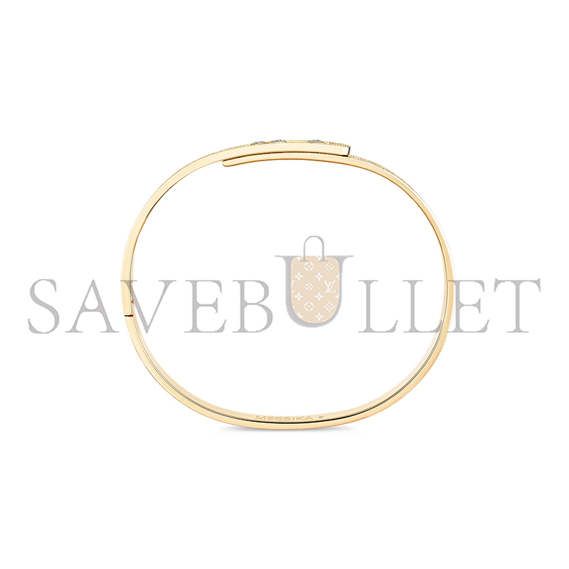 Mes1kaa move noa ciselÉ bangle yellow gold d1am0nd bracelet 14481-yg