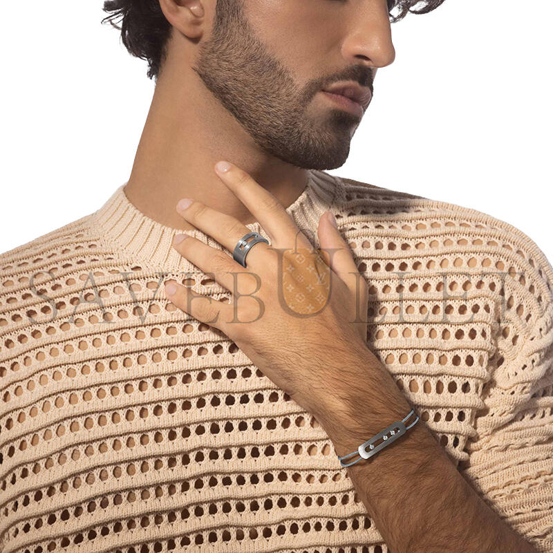 Mes1kaa move titanium cord bracelet natural titanium d1am0nd bracelet 10096-tn