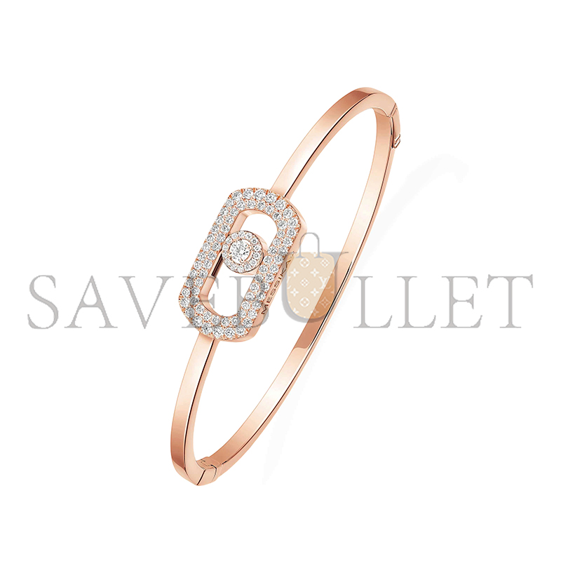 Mes1kaa so move pavÉ bangle pink gold d1am0nd bracelet 13428-pg
