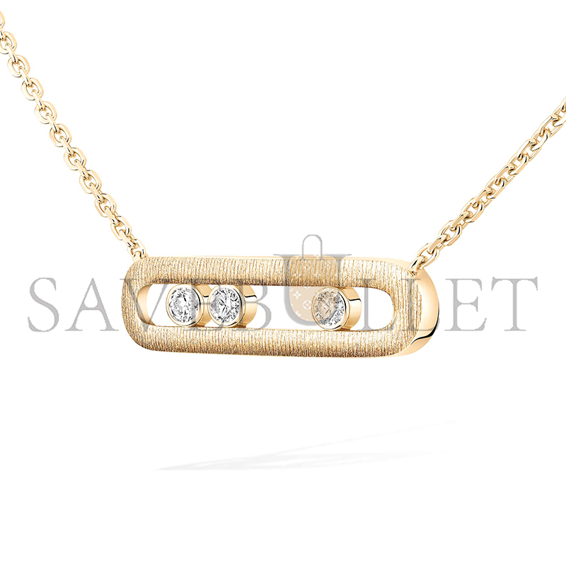 Mes1kaa move classique ciselÉ necklace yellow gold d1am0nd necklace 14667-yg