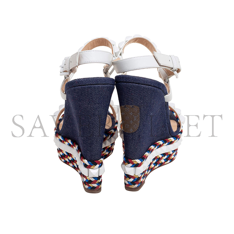 chr1st1an louboutin cataclou De*1m patchwork studded wedge sandals