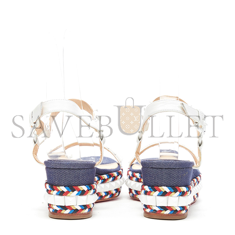 chr1st1an louboutin cataclou De*1m patchwork studded wedge sandals