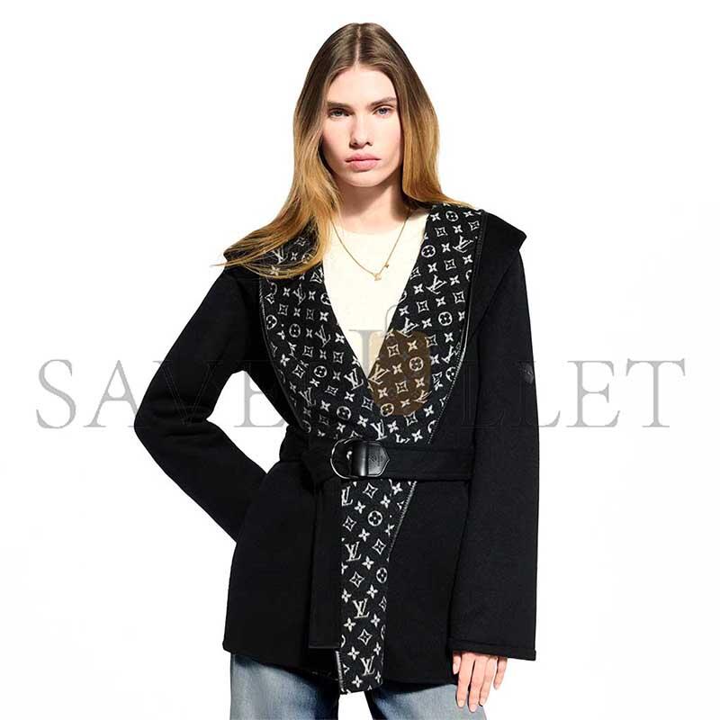 l0vis Vvtt0n wrap-style belted short coat 1a99k9