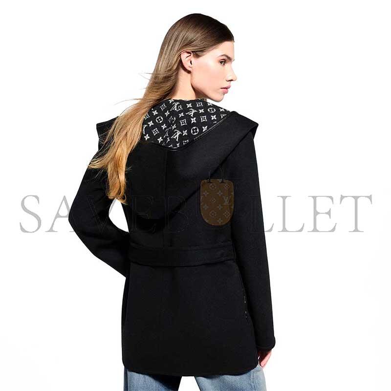 l0vis Vvtt0n wrap-style belted short coat 1a99k9