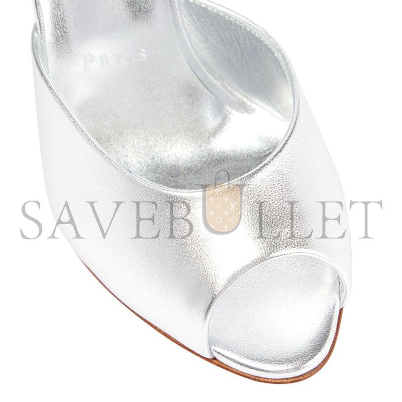 Chr1st1an louboutin dolly metallic leather mules 100 mm