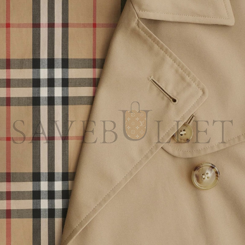 Bv*b*rry double breasted long-sleeved trench coat 81157921