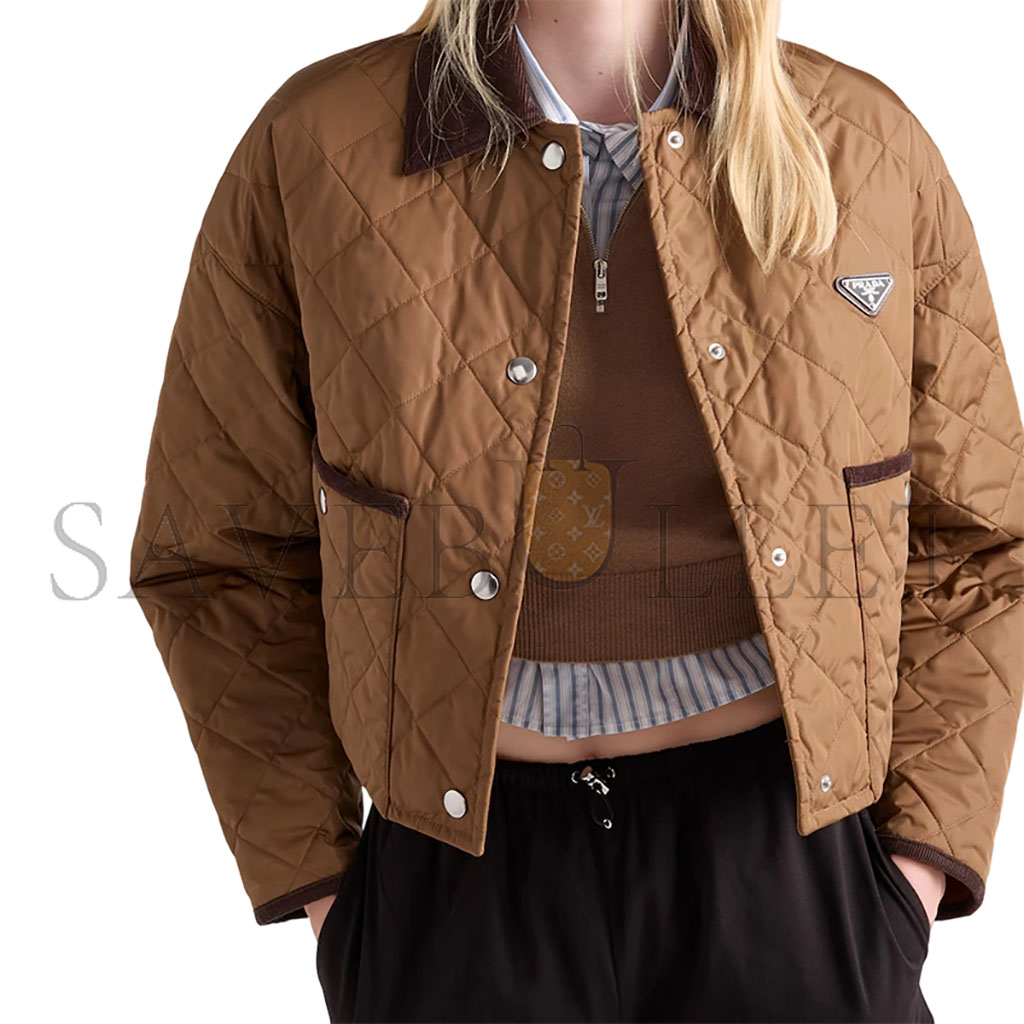 Pra*a light re-nylon cropped jacket 29x166