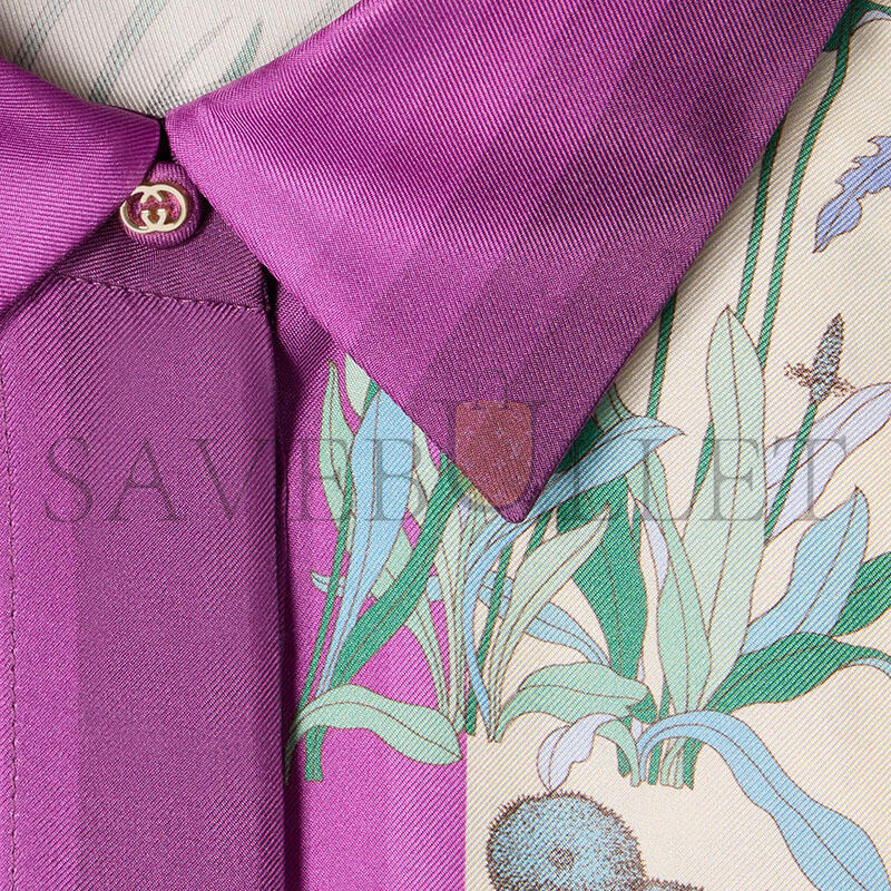 Gvc*1 printed silk twill shirt 856092