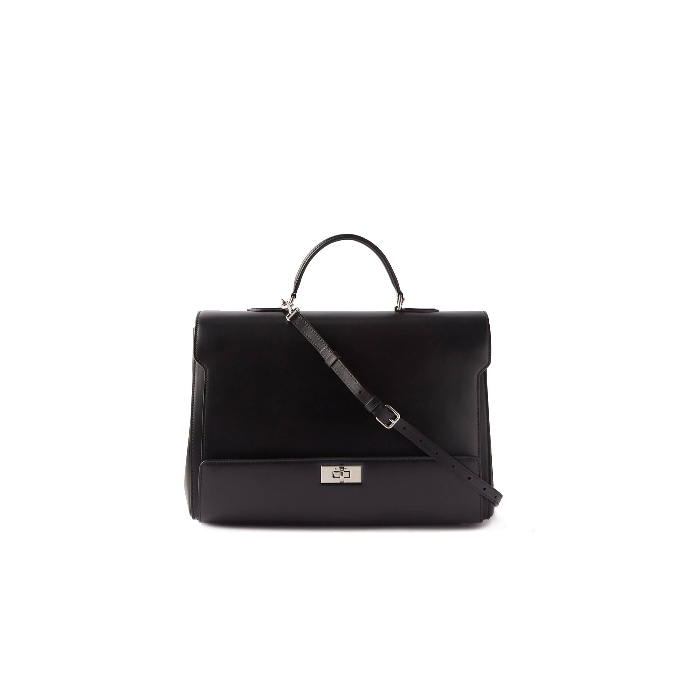 Ba*len*cia*ga black money leather handbag matchesfashion us (38.3*26.9*16.5cm)