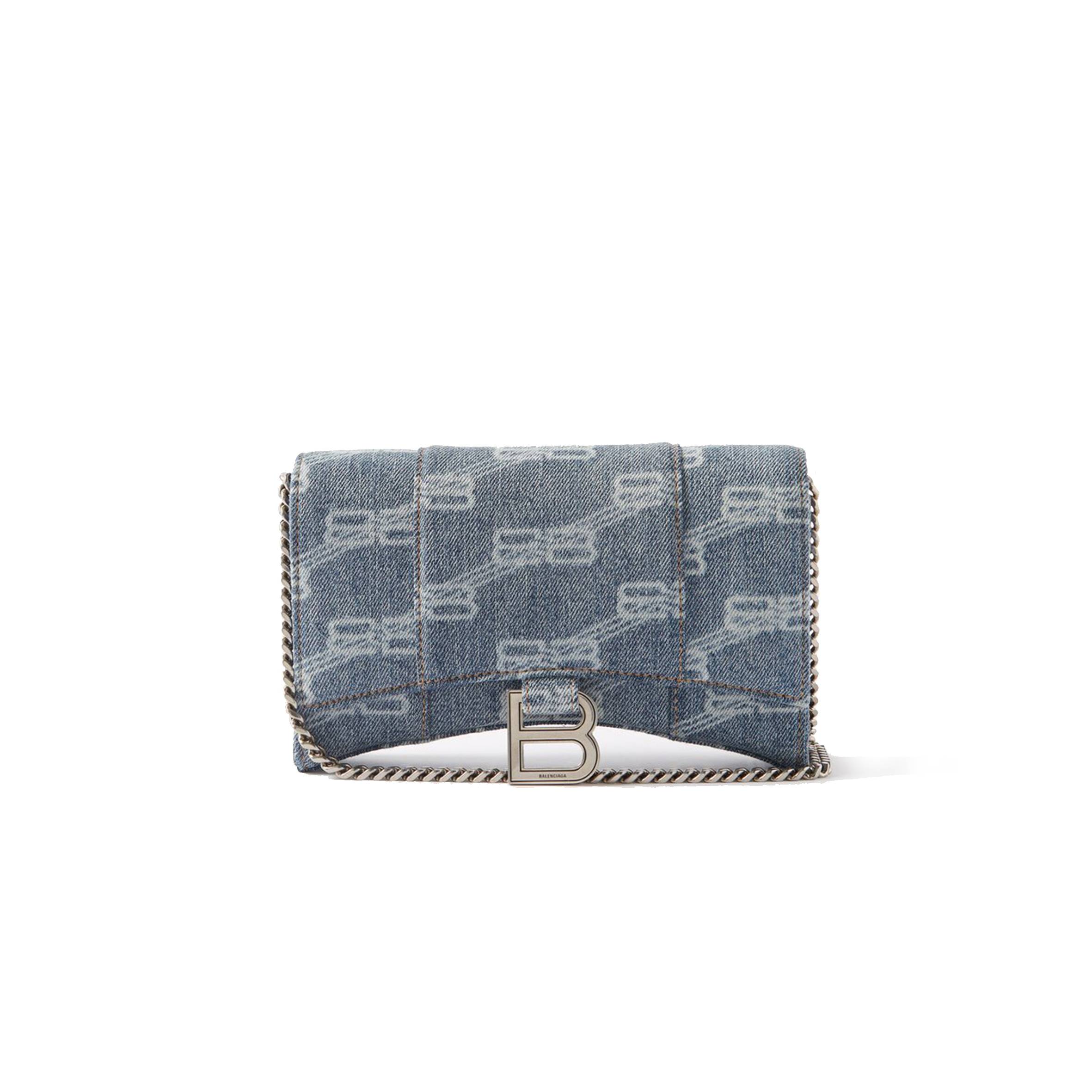 ba*len*cia*ga blue hourglass logo-print De*1m cross-body bag matchesfashion us (19.5*12*4cm)