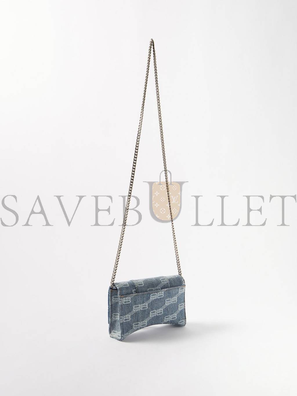 ba*len*cia*ga blue hourglass logo-print De*1m cross-body bag matchesfashion us (19.5*12*4cm)