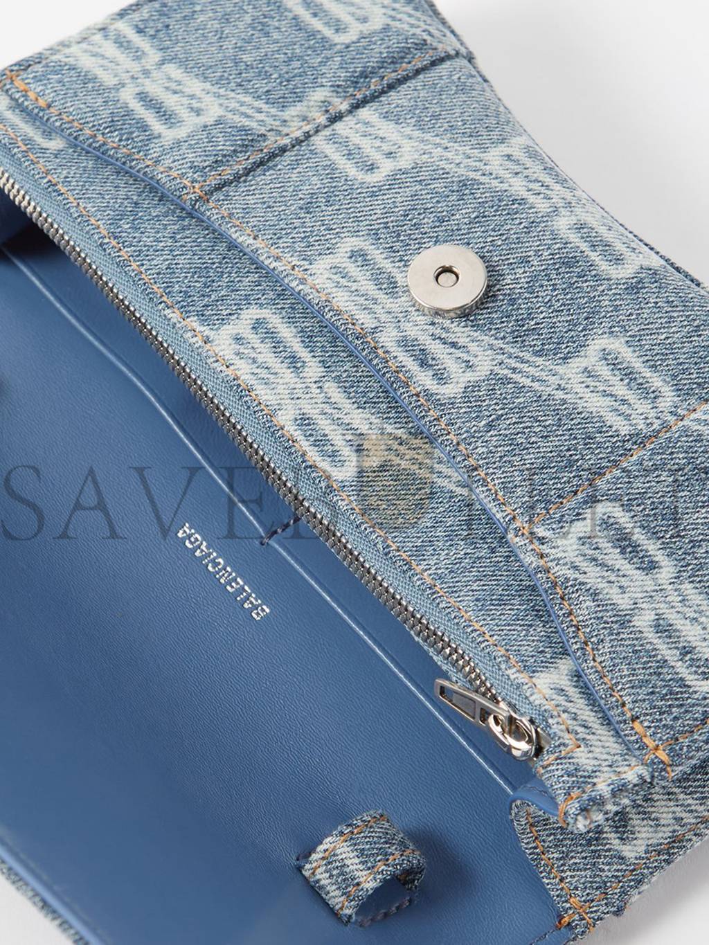 ba*len*cia*ga blue hourglass logo-print De*1m cross-body bag matchesfashion us (19.5*12*4cm)