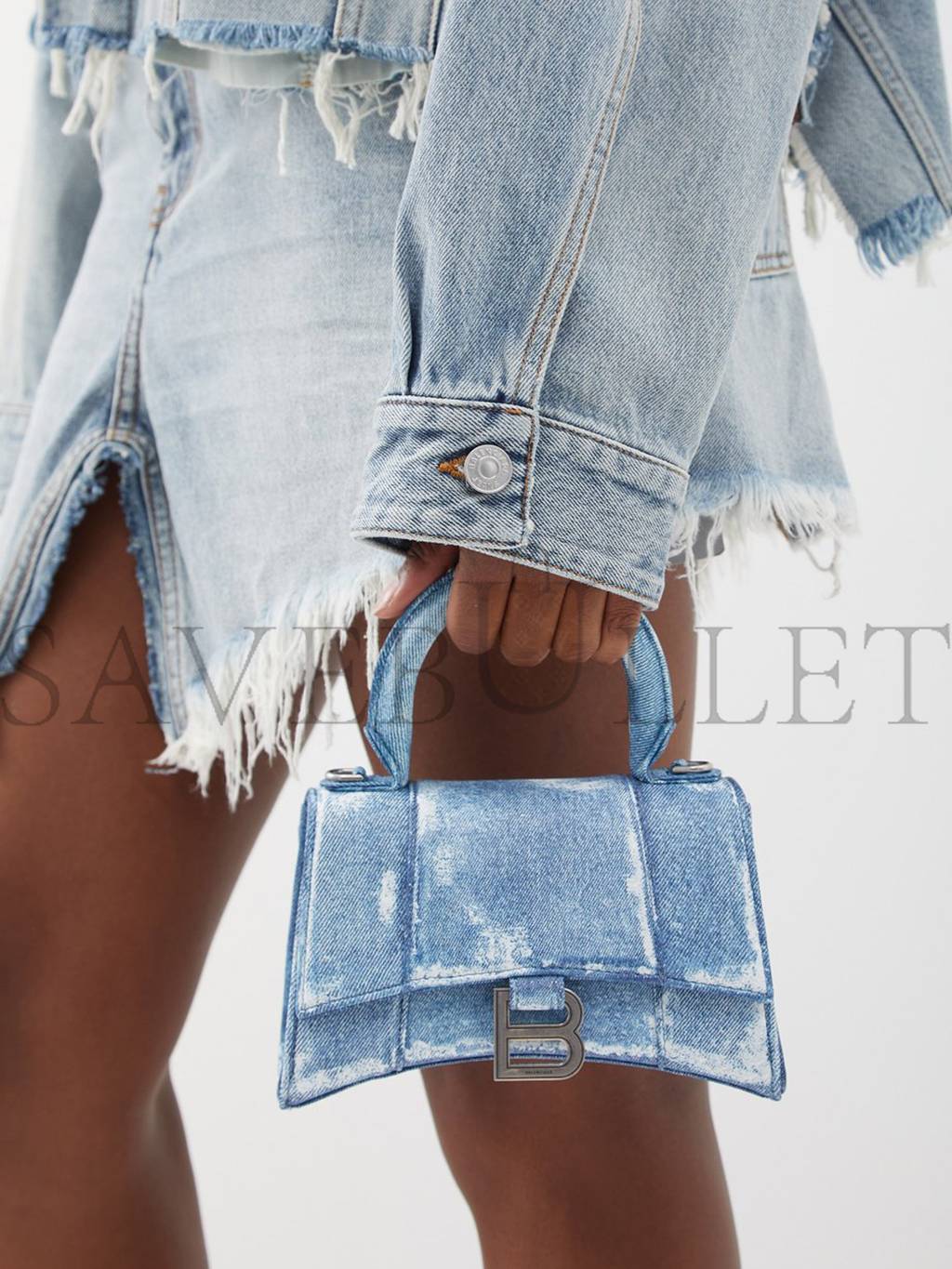 ba*len*cia*ga blue hourglass xs De*1m handbag matchesfashion us (19*12.1*7.6cm)