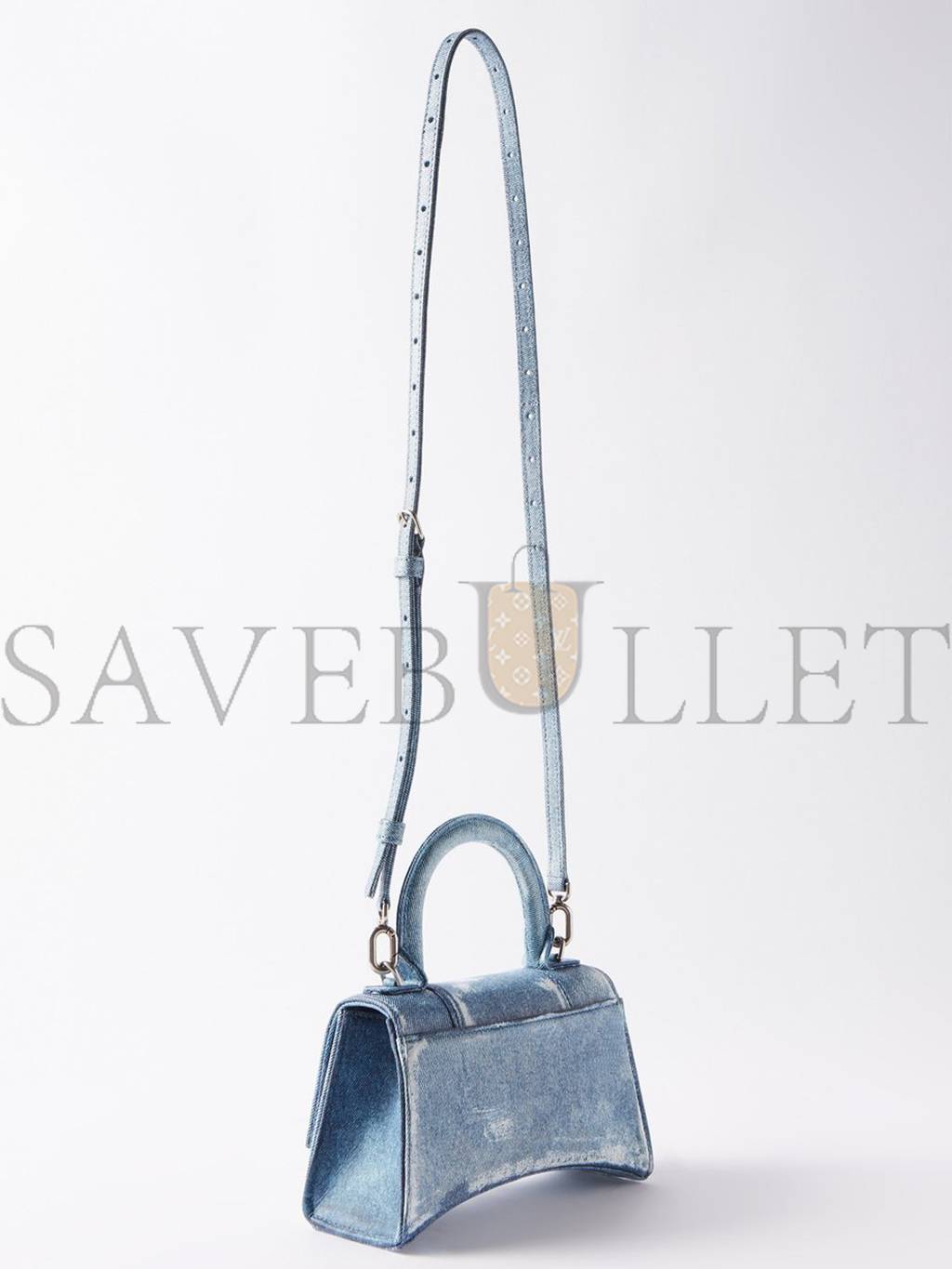 ba*len*cia*ga blue hourglass xs De*1m handbag matchesfashion us (19*12.1*7.6cm)