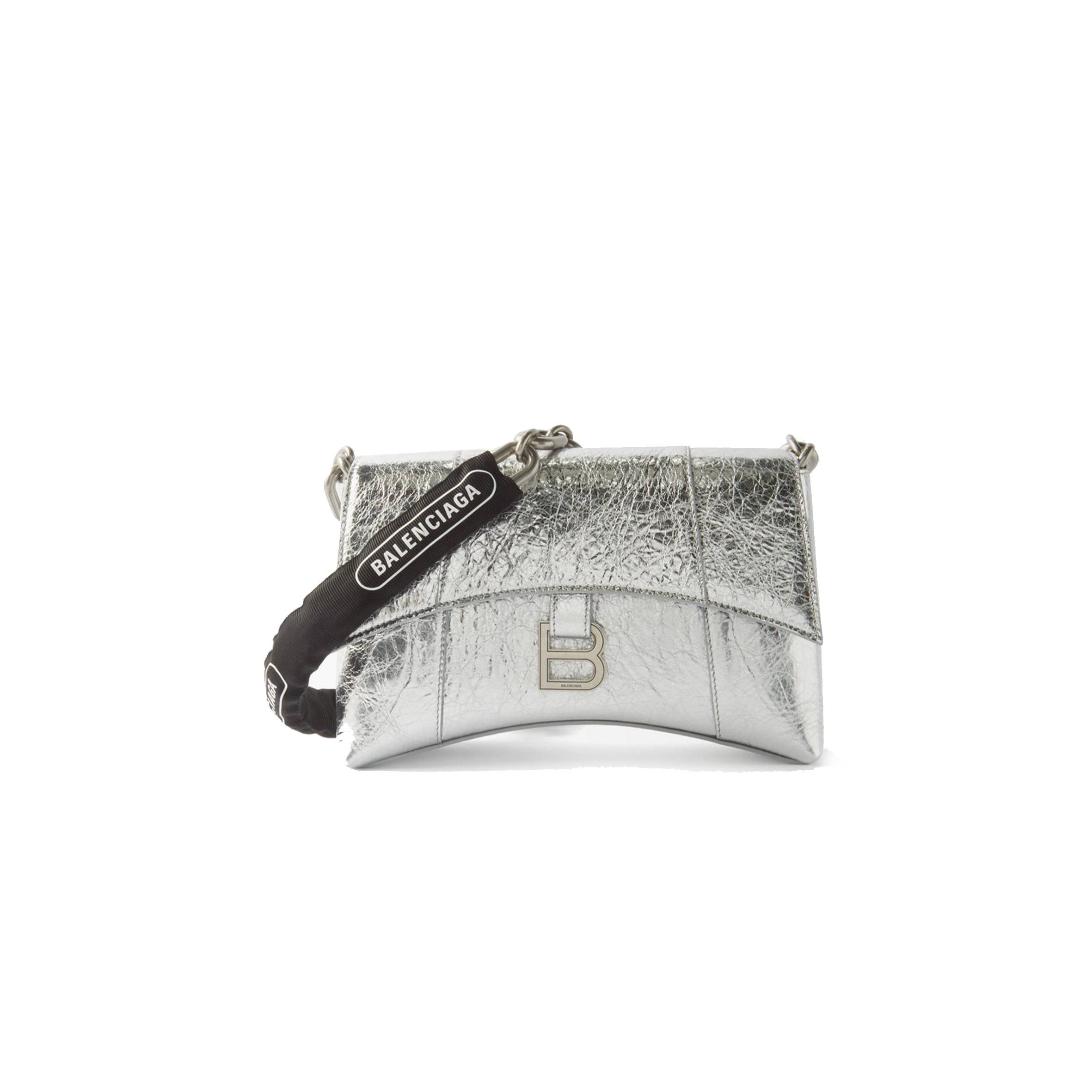 Ba*len*cia*ga silver downtown xs crocodile-effect leather shoulder bag matchesfashion us (25*16*6cm)