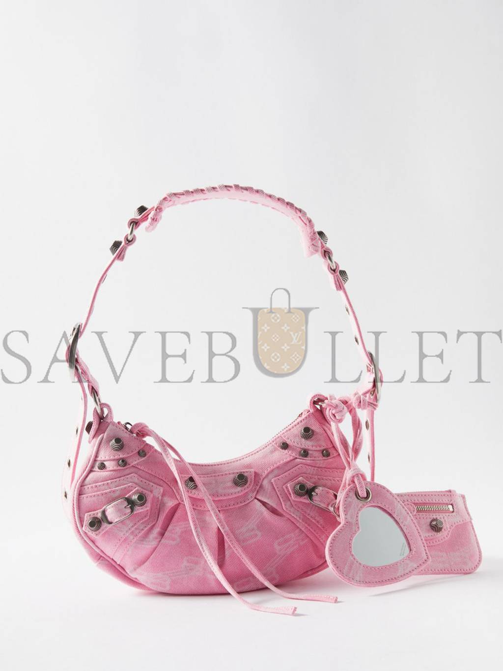 ba*len*cia*ga pink le cagole xs logo-print De*1m shoulder bag matchesfashion us (25.6*11.4*7.3cm)