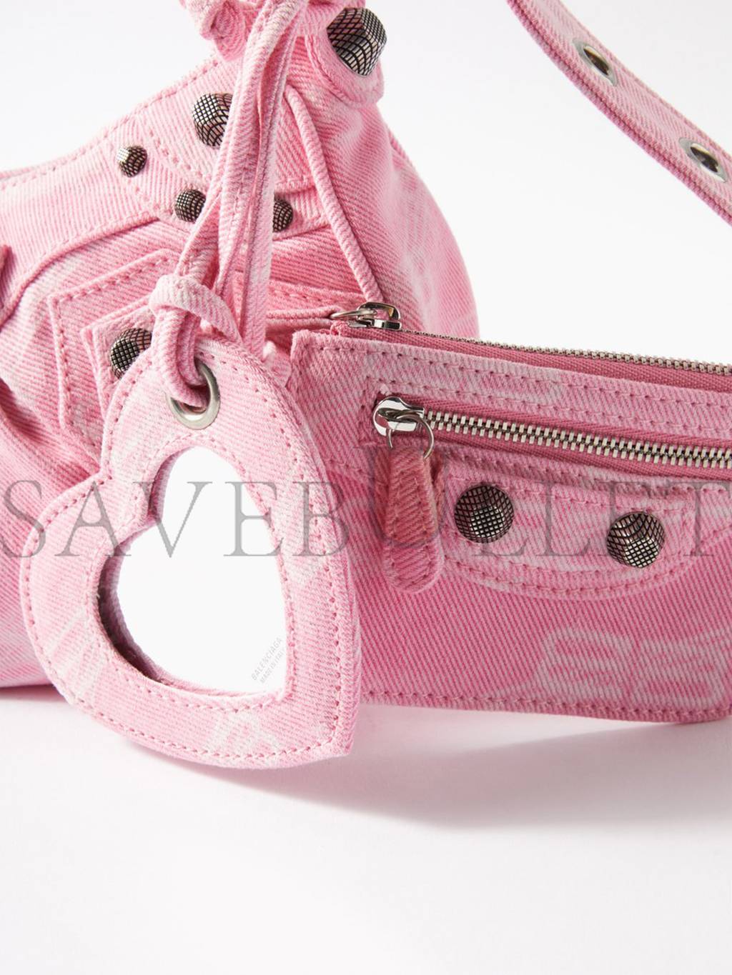 ba*len*cia*ga pink le cagole xs logo-print De*1m shoulder bag matchesfashion us (25.6*11.4*7.3cm)
