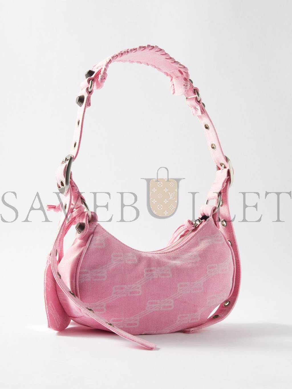 ba*len*cia*ga pink le cagole xs logo-print De*1m shoulder bag matchesfashion us (25.6*11.4*7.3cm)