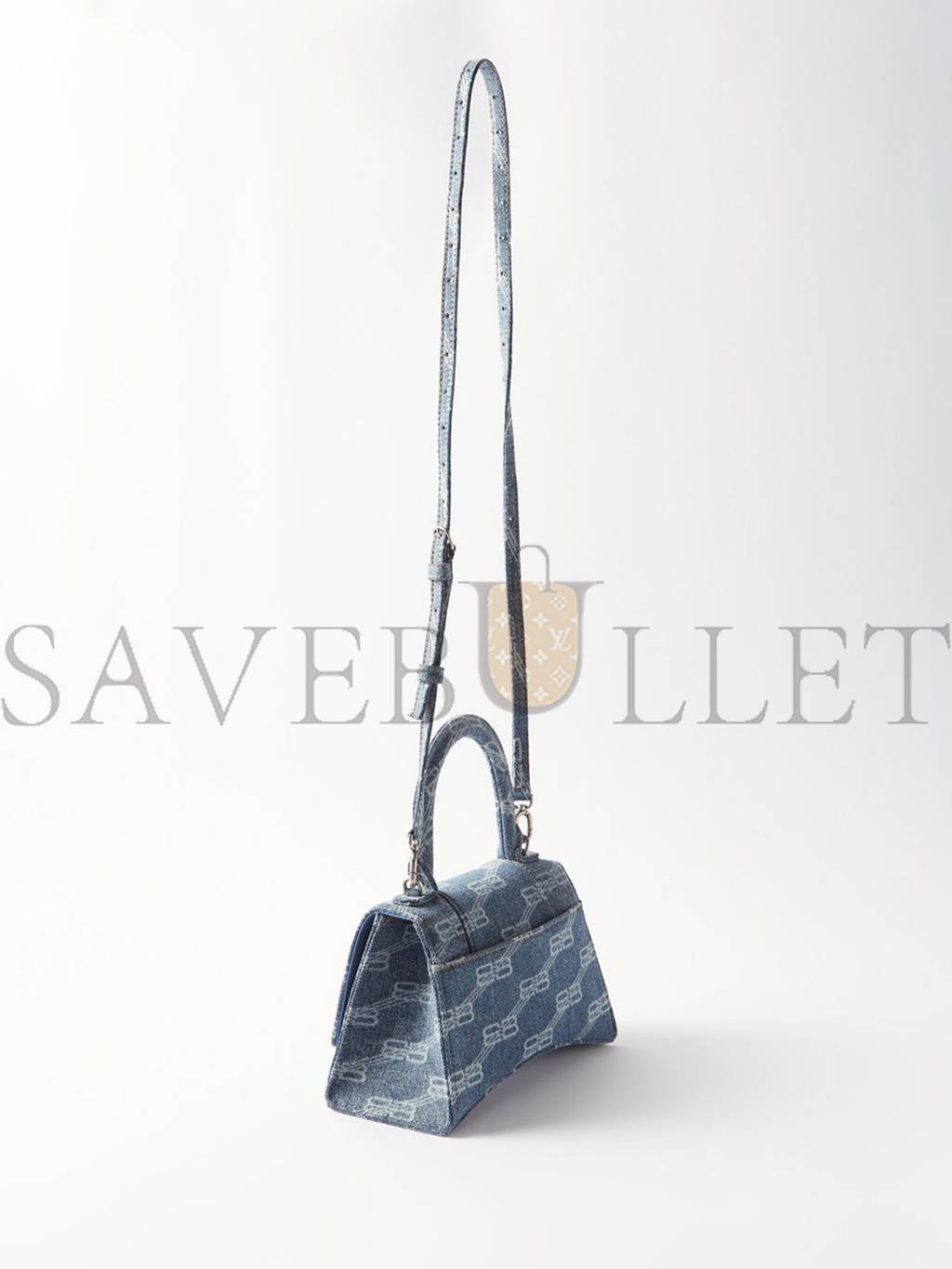 ba*len*cia*ga blue hourglass monogrammed De*1m bag matchesfashion us (22.5*13.4*9.5cm)