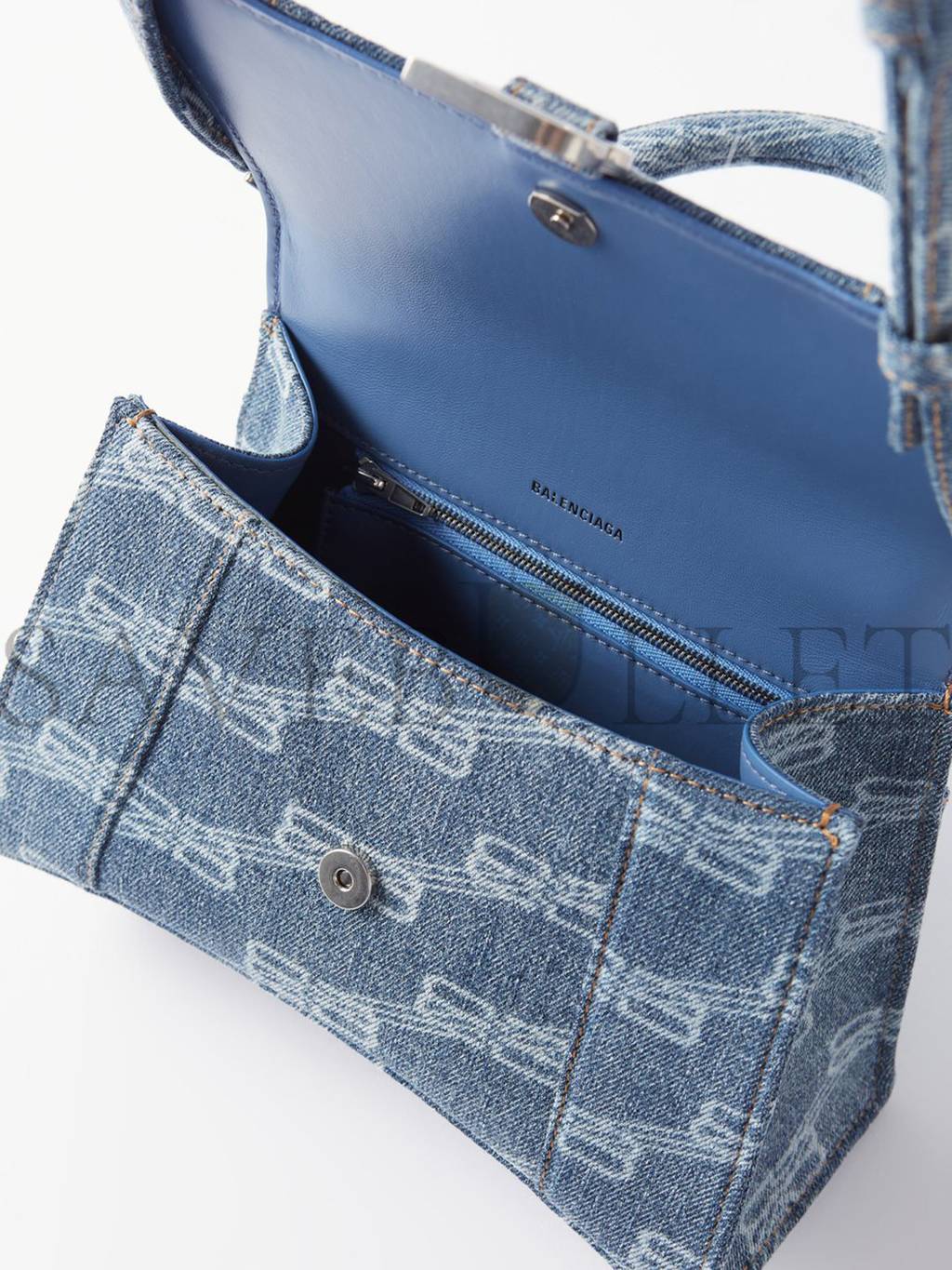 ba*len*cia*ga blue hourglass monogrammed De*1m bag matchesfashion us (22.5*13.4*9.5cm)