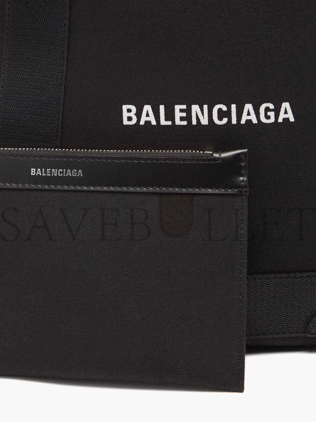 Ba*len*cia*ga black cabas s logo-print leather-trim canvas tote bag matchesfashion us (35*25*19cm)