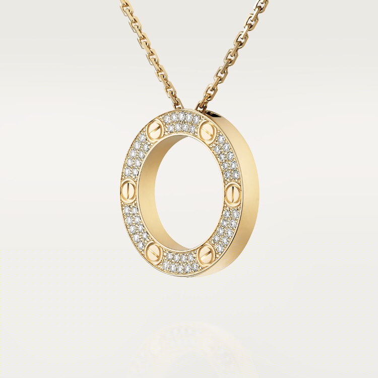 ca*t*er  love necklace, Di*m*nd-paved b7058400