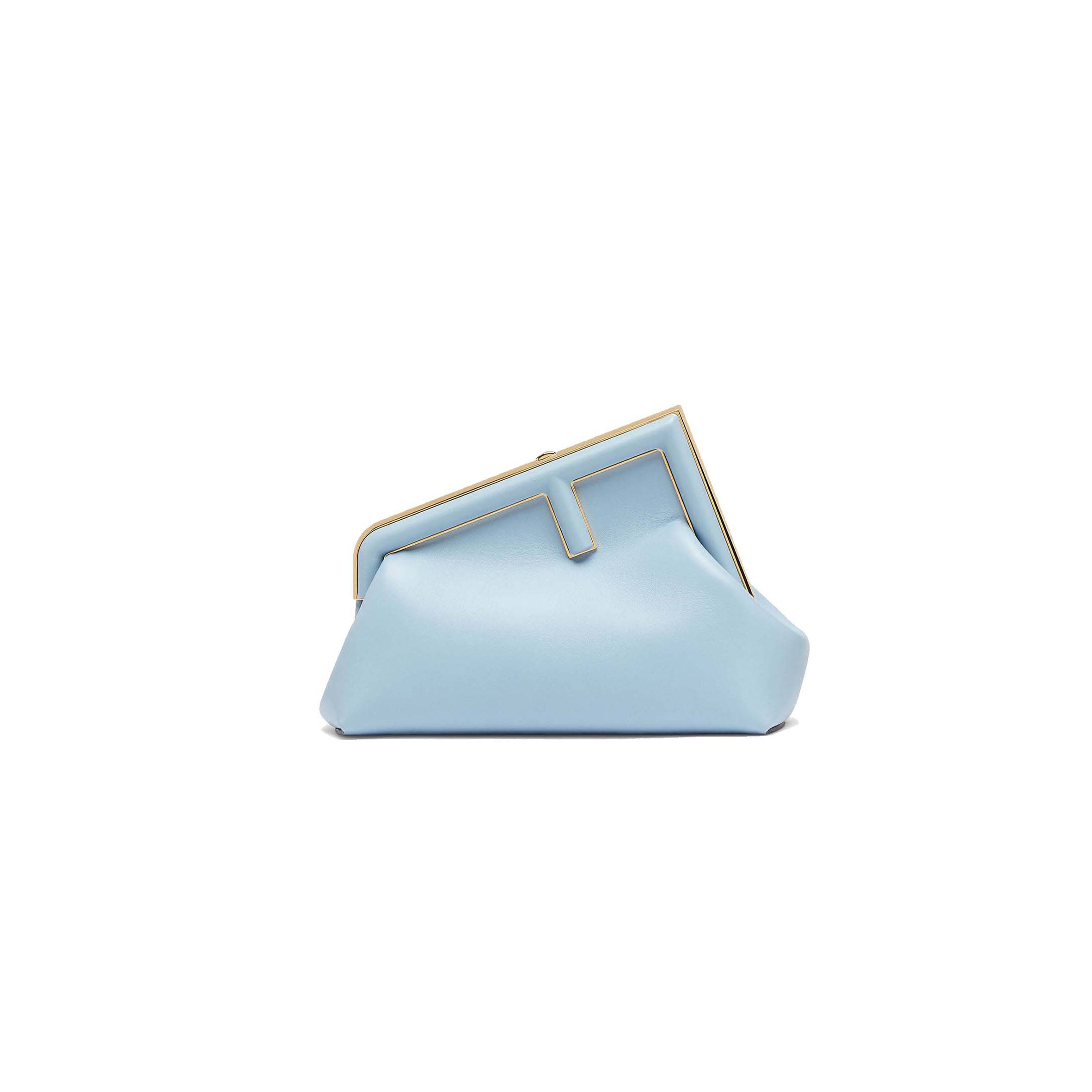 F**di first small - light blue leather bag 8bp129abvef1993 (26*18*9.5cm)